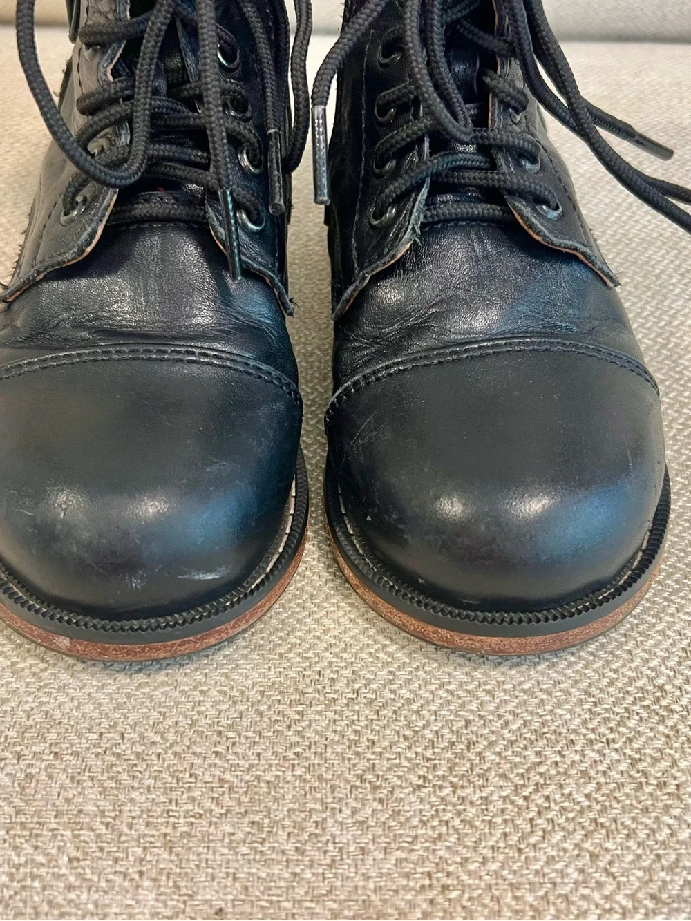 Mikoleon Heirloom Luxe Size 26 (9.5US) Full-Grain Leather YKK Zipper Boots Black